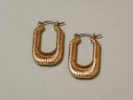 Ribbed Hoops - Gold