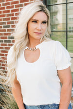 Cessa Chain Top - White